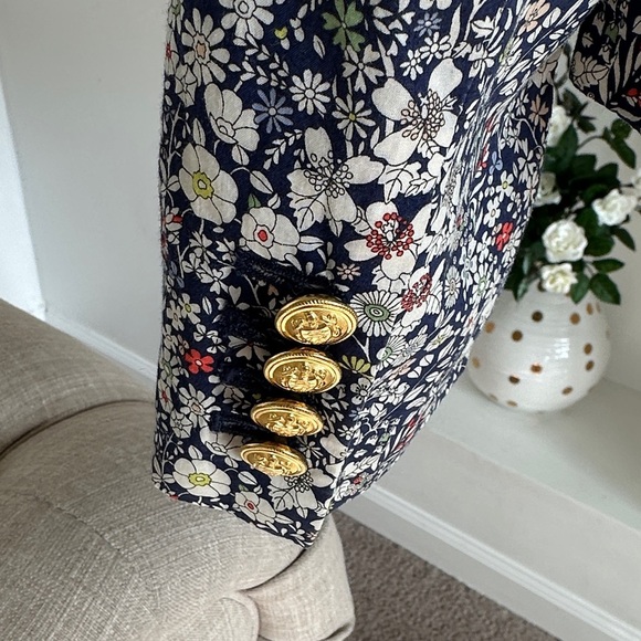 J. Crew Black and Cream Floral Blazer - Picture 5 of 7